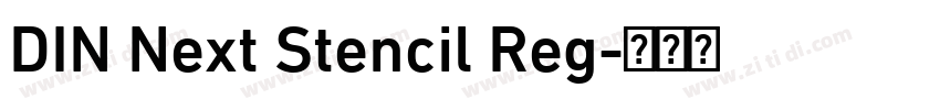 DIN Next Stencil Reg字体转换
